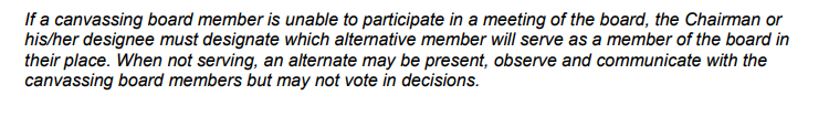 Flower said it's normal for judges to regularly rotate in past elections. Flower wants the alternates present when they discuss potential rule changes later, and he asked if alternates can participate in discussions even if they can't vote. Rules say yes.  https://twitter.com/NateMonroeTU/status/1322175676674416643
