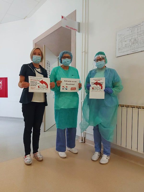EPSUnions's tweet photo. Croatian nurses demanding investment in health and care this #EuropeanHealthActionWeek

#jointhefightback #ourhealthisnotforsale #eu4health4all https://t.co/0gqnCEWyOx