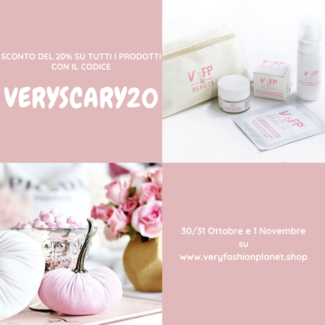 PROMO #HALLOWEEN SU veryfashionplanet.shop Utilizza il codice VERYSCARY20 per avere un 20% di sconto sul tuo acquisto da oggi fino al 1 Novembre! #cosmeticanatural #shoppingonline