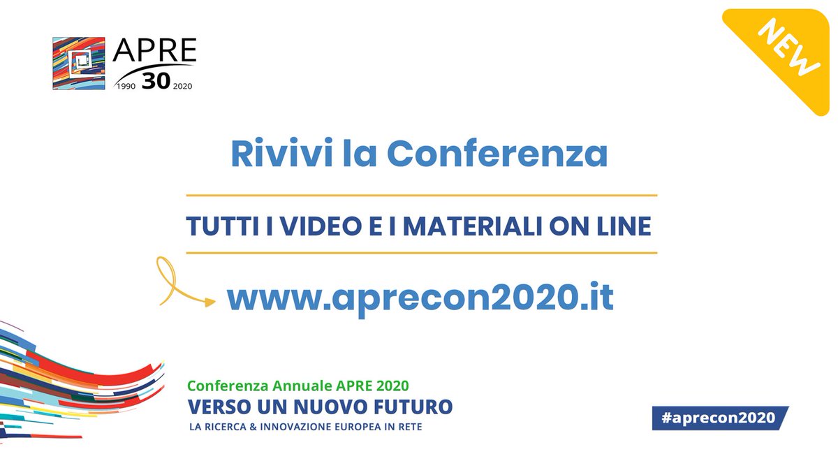 apre_it's tweet photo. 🆕 Conferenza APRE: TUTTI I MATERIALI DISPONIBILI ON LINE 👉 https://t.co/VgWQrNnDvj
--
#EUGreenDeal, #industry, #innovation, #openscience, #digitalEU, #CooperazioneInternazionale, #COVID19 e #HorizonEurope: tutti i temi al centro di questa #aprecon2020
--
Rivivi la Conferenza! https://t.co/fEhm4g01rO