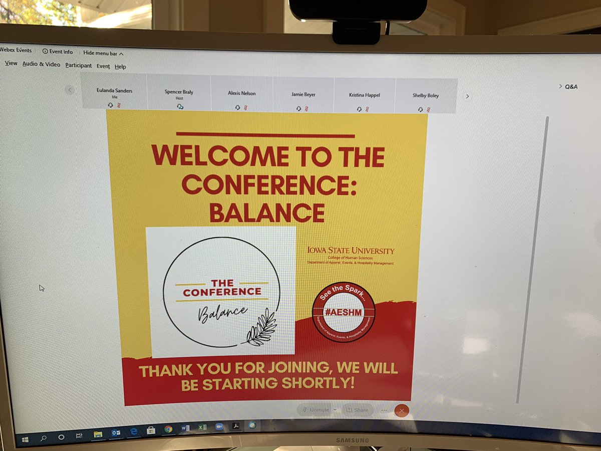 EulandaSanders's tweet photo. Excited for THE CONFERENCE: BALANCE! #EventMgmt #AESHM #CHS #IowaState https://t.co/rX0j1vyd0M