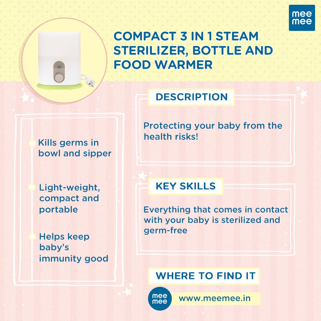 mee mee 3 in 1 steam sterilizer