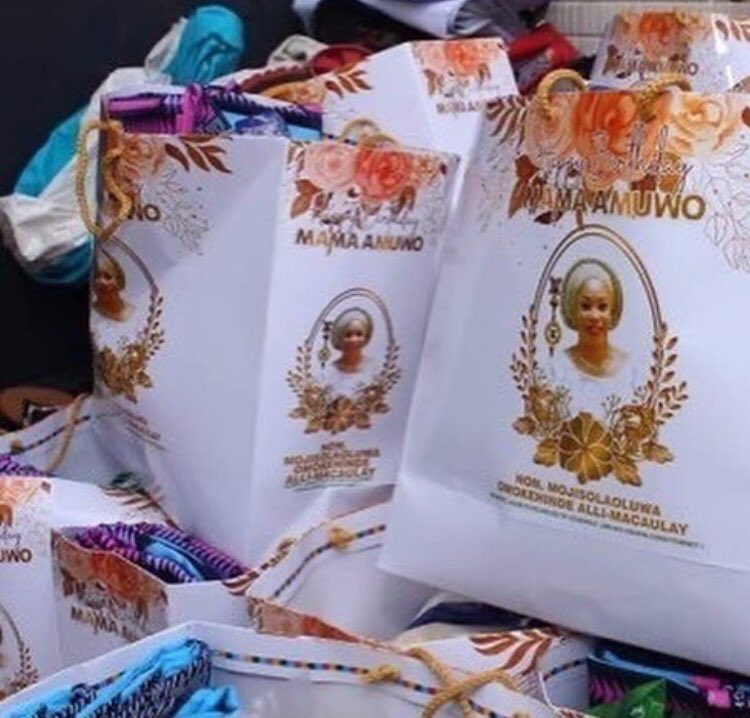 OurFavOnlineDoc's tweet photo. We have to start taking these messages and truths we uncover here beyond social media.

If you live in Amuwo, Lagos State;
Please let all the poor people there know that Madam Mojisola Alli-MacMoron stole their Covid palliatives and shared it as birthday souvenir.

Pass this on. https://t.co/vFEa3GrnrD