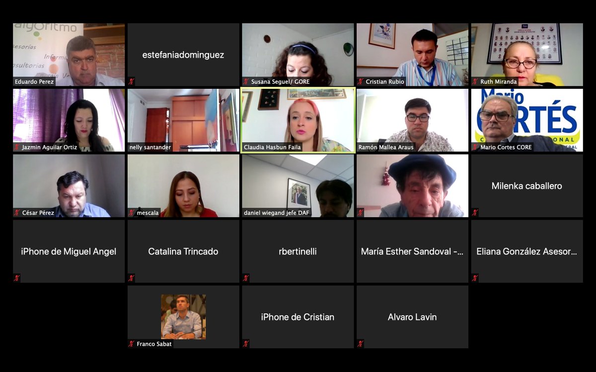 COREsantiago's tweet photo. [AHORA] Comisiones Conjuntas de Mujer y Género, Deportes, Salud y Desarrollo Social analizan informe de "Primer Seminario Internacional Online Sobre Deporte Social" #teletrabajo
Presiden Consejer@s @ruth_mirandaM y @CRubioHaring 
#CoreTeCuida https://t.co/KPgqWfdclX