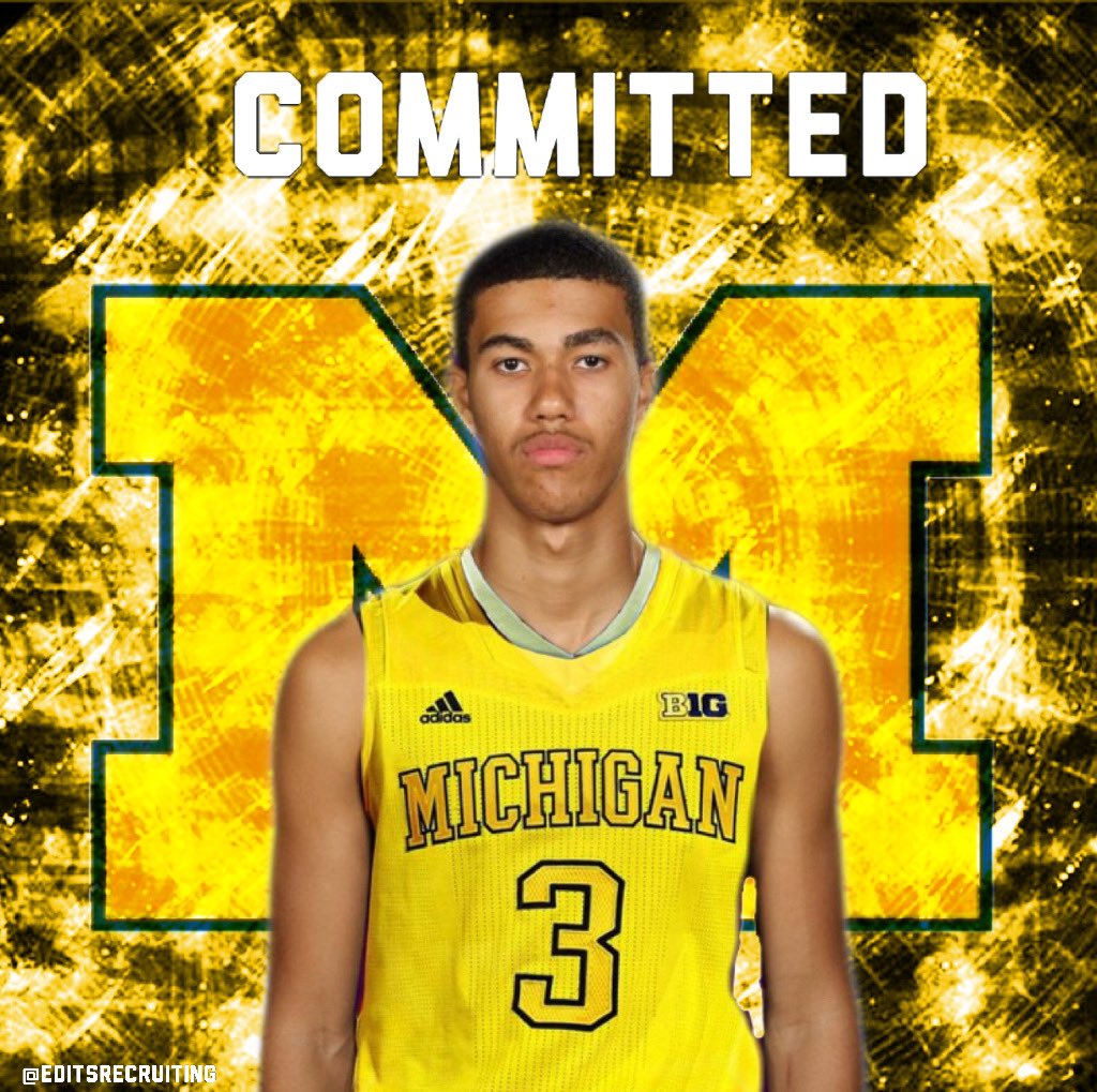 EditsRecruiting's tweet photo. BREAKING: 2021 5⭐️ SF Caleb Houstan has committed to Michigan. 〽️🟡🔵 

He chose Michigan over Duke, Alabama, and Virginia. This is a MASSIVE pickup for Juwan Howard and his staff. #GoBlue #MichiganMBB https://t.co/2H2vrZoKC1