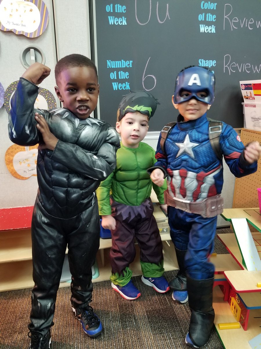 MrsMarez_PK's tweet photo. When the @Marvel superheroes come to @HumbleISD_WPE Pre-K, you know you're going to have a FANtastic day! @HumbleISD @HumbleISD_PREK @pamelaann66 @stampcrazy75 #happyfallyall #adventuresinprek #spreadthelight #bethelight https://t.co/fvHdfssYhY