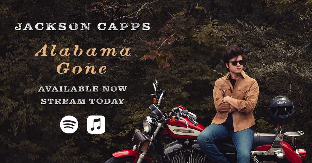 JacksonCapps's tweet image. ALABAMA GONE is now available to stream and buy on all platforms! Please listen, save, add to your playlists and share with your friends! Tag me in any posts so I can share. Listen/Buy here: ffm.to/alabamagone.ofp