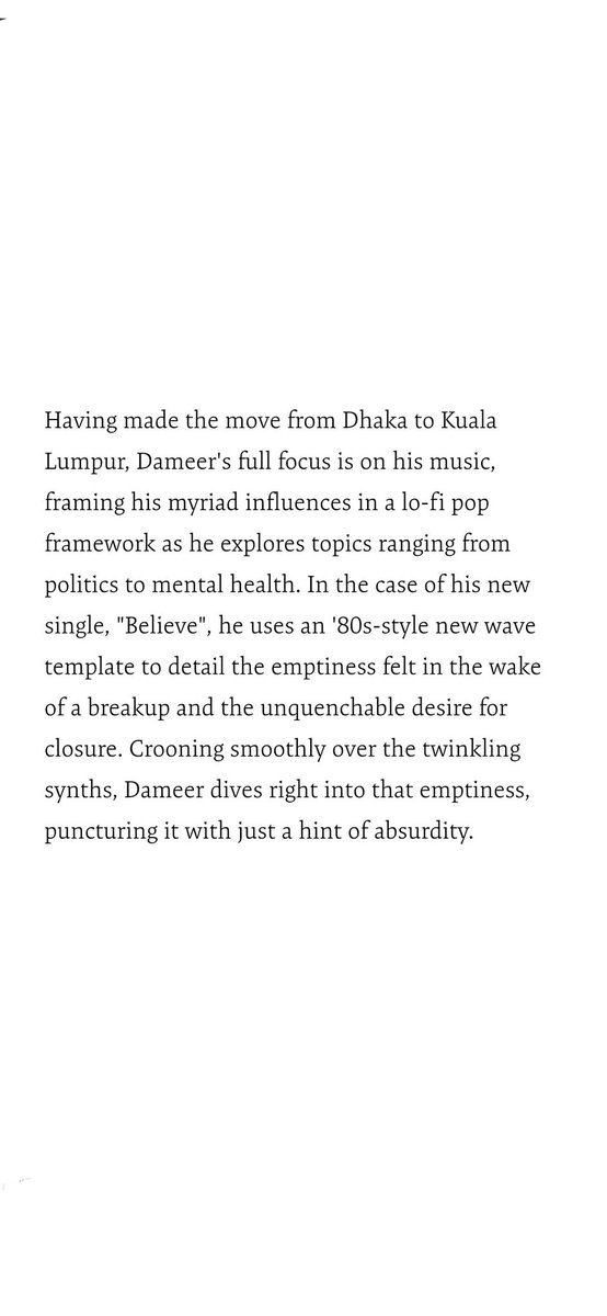 dameer_dk's tweet photo. IT'S FINALLY TIME. I can't believe I'm saying this, but my new single Believe premiered today at @complex_uk!! I'm spellbound, been reading them ever since I've been making music. Check it out on their website to learn all about Believe! https://t.co/iRjldwhOoK
