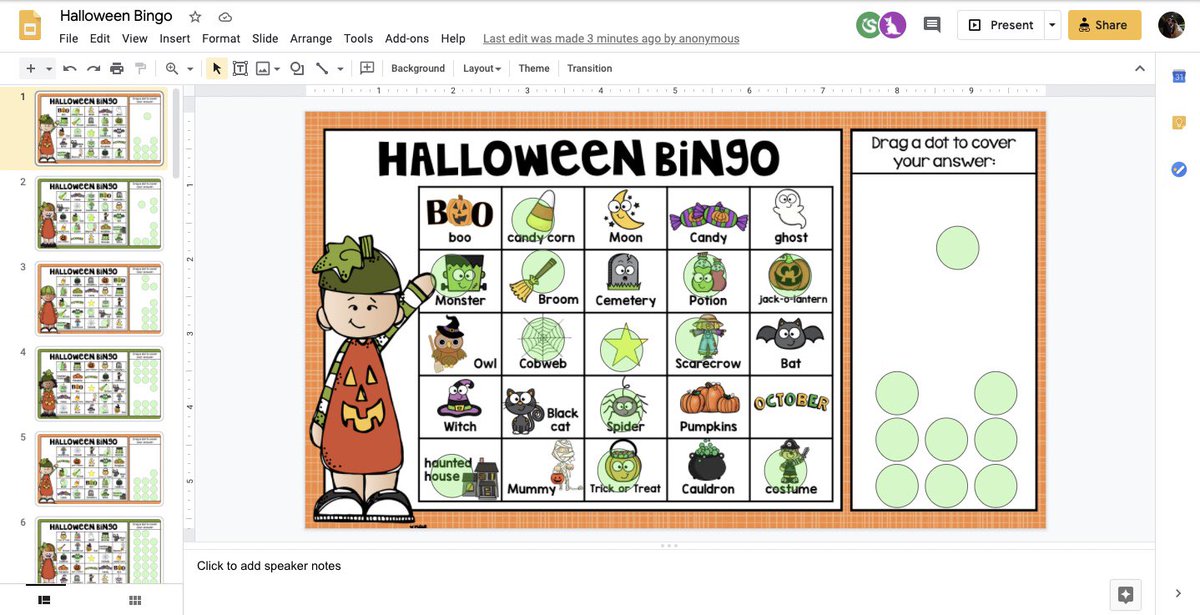 MrsBoomsma's tweet photo. Who said you can’t have 🎃 Halloween🎃 fun in virtual school?! Today our FDK’s wrote 3 clues describing their costumes and took turns guessing! We also played a few rounds of virtual Halloween BINGO with a focus on beginning sounds! #virtualFDK #HappyHalloween #sccdsb https://t.co/16L38QKl3p