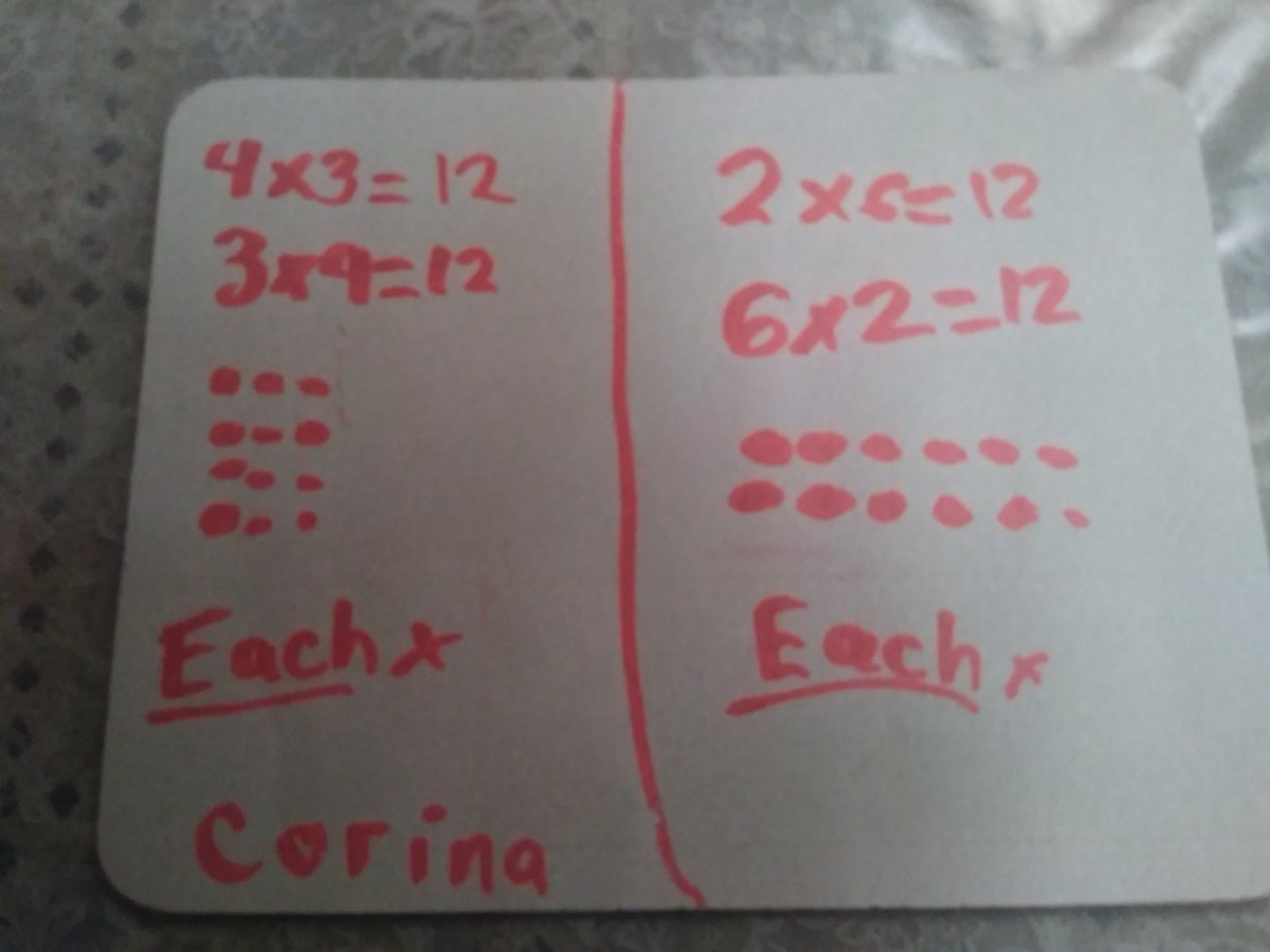 Wanda83852118's tweet photo. When your TWI Spanish Third Graders show different ways to solve word problems and balancing equations using multiplication. https://t.co/sfW3sZA5dX