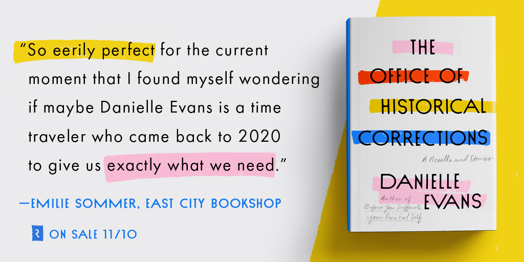 Time traveler or short story writer? Either way, we agree that @daniellevalore has given us exactly what 2020 needs. THE OFFICE OF HISTORICAL CORRECTIONS is out on 11/10! https://t.co/qoz0DesL1v https://t.co/Ilw7PQYn7D