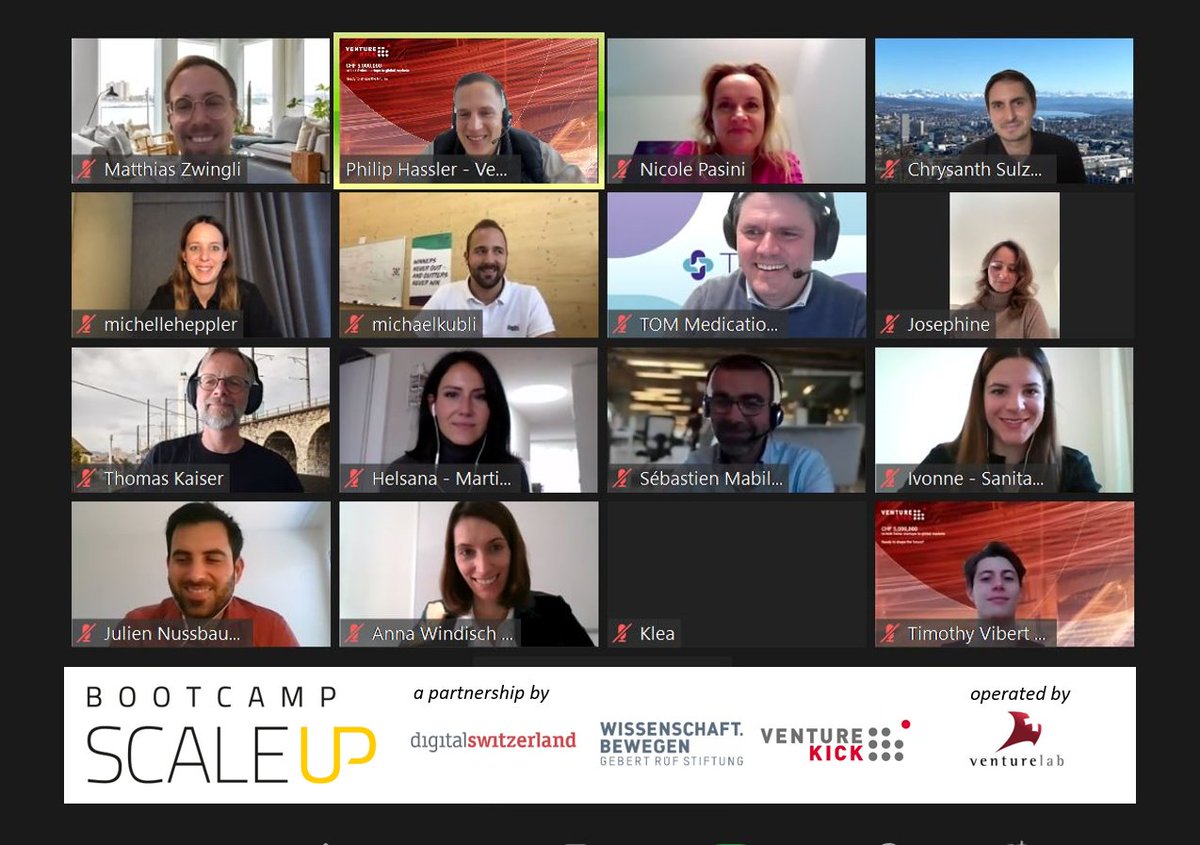 venturelab_ch's tweet photo. The future of digital health, accelerated by industry leaders and high-growth startups: impressions from today's Scale up Bootcamp, concluding a successful year 2020 with more than 150 matchmakings!

Discover: https://t.co/DxGuLoe316

#ScaleUpBootcamp https://t.co/ACt9rypzfa