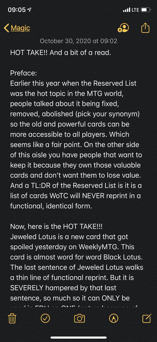 This_WeekinMTG's tweet photo. #MTGhottake. I was thinking about Jeweled Lotus and this is how I’m feeling about it currently. Let’s hear your thoughts 💭 #MTGCMR #MagicTheGathering #mtg https://t.co/EiEWYqUn1w