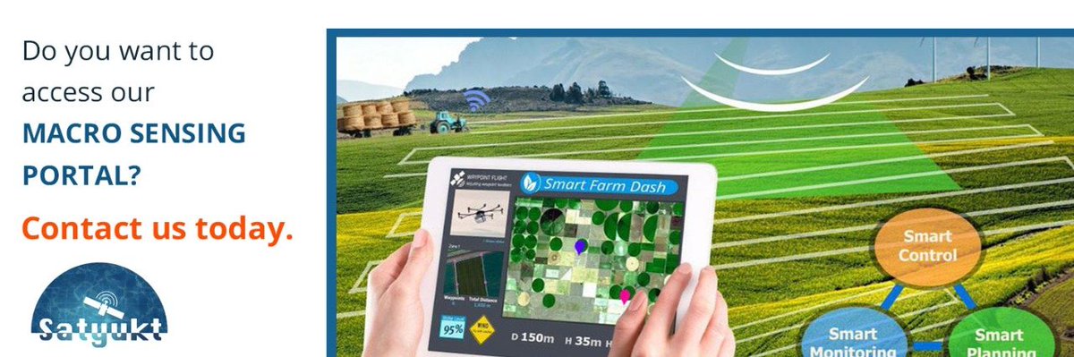 satyukt's tweet photo. Now you can avail access to all our products and services including our MACRO SENSING PORTAL.
To find out the pricing details or register in our portal to avail the products contact us at contact@satyukt.com
#satyukt #agriculture #remotesensing #farming #farmers #macrosensing https://t.co/O6629rJN0K