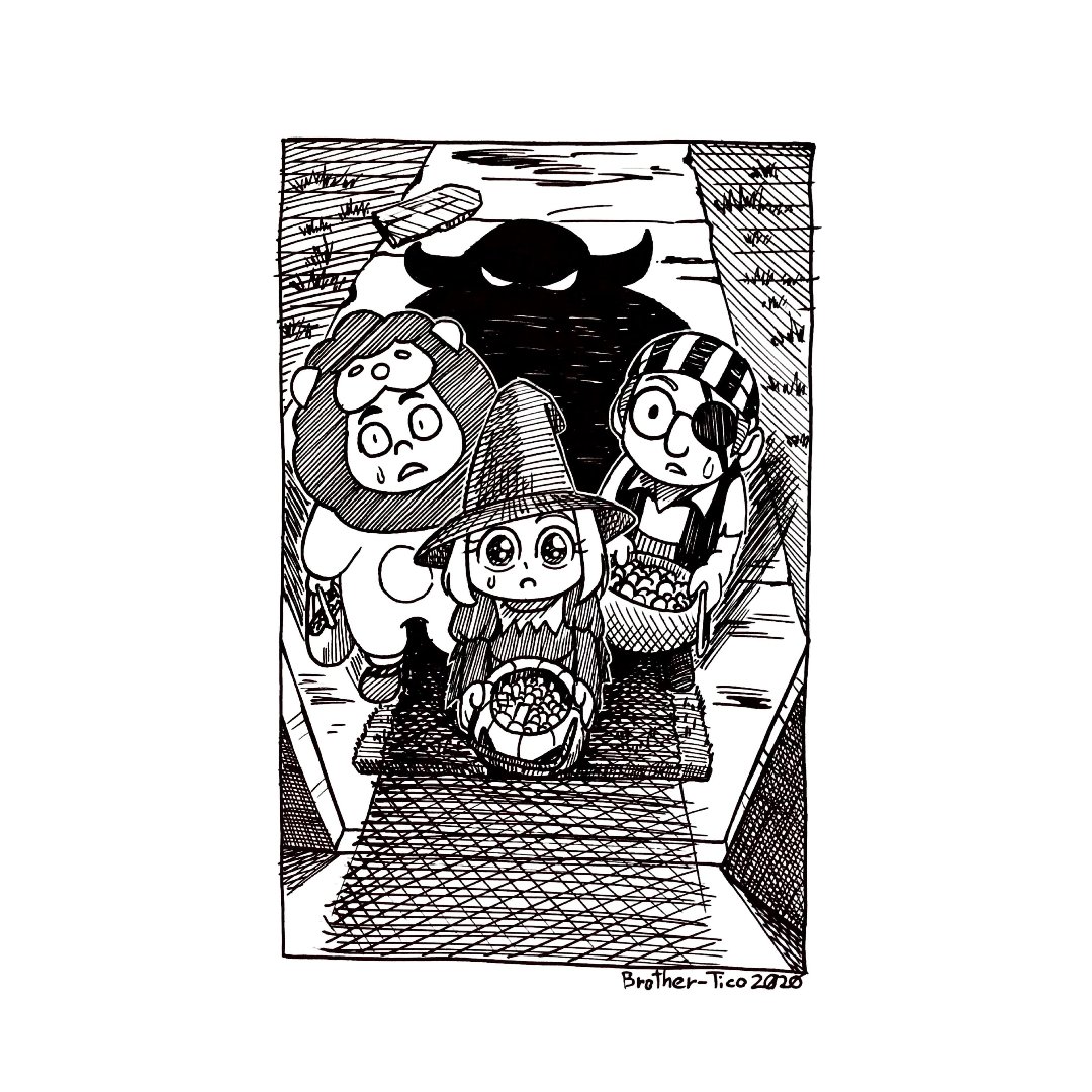 Brother_Tico's tweet photo. Inktober/Drawlloween 2020
Day 30: Ominious / Trick-o-Treaters Kids
#inktober #inktober2020 #drawlloween #drawlloween2020 #ominious #trickortreat #kids #devil #shadow https://t.co/hZLOLyKH4v