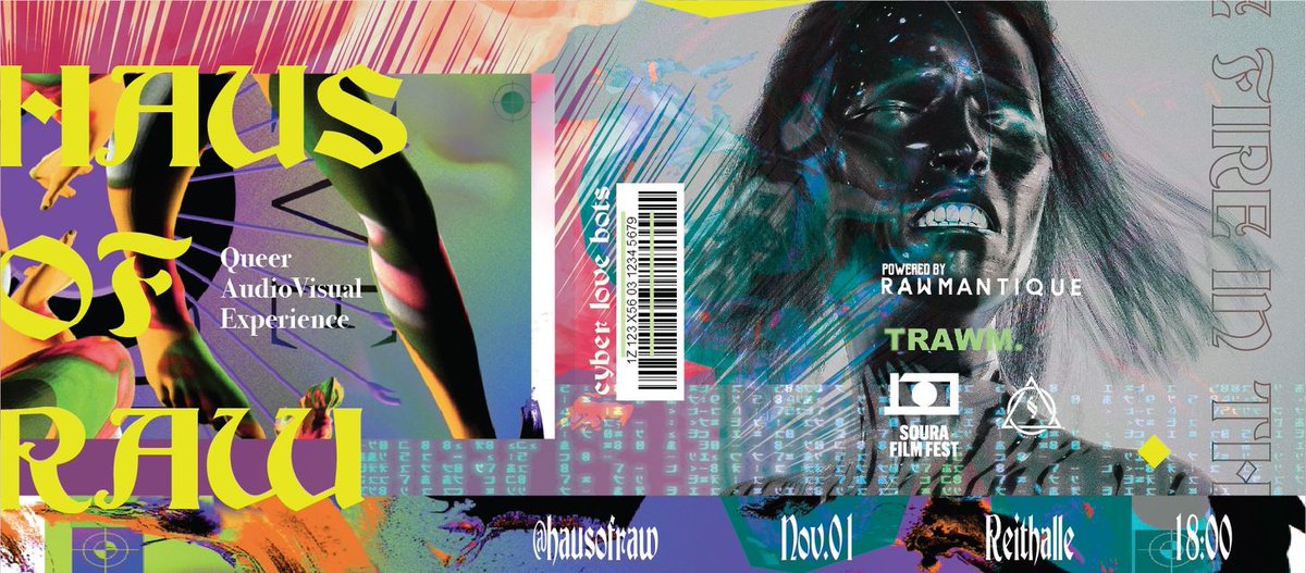sndoflpzg's tweet photo. 01./02.10. Haus of Raw @ RH Strasse E, #Dresden
"a #Queer audio-visual exp. highlighting &amp; celebr. the Contemporary Queer Culture that showcases queer talents &amp; performers, merged w/ live musical perform. &amp; visual art."
u.a.w/
@rawmantiqueDD
@RAKANScom
VA: https://t.co/B7FleM9Y2G https://t.co/NNbL7mjsu1