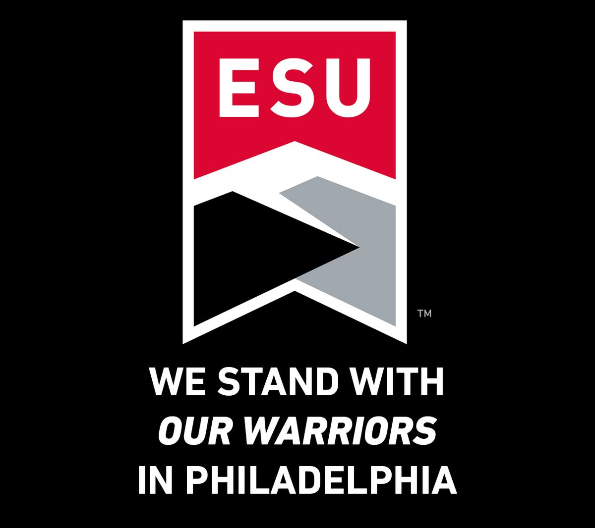 ESU stands with its Warriors, especially those in the Philadelphia area, who are fighting for racial and social justice. Please stay safe and be strong.