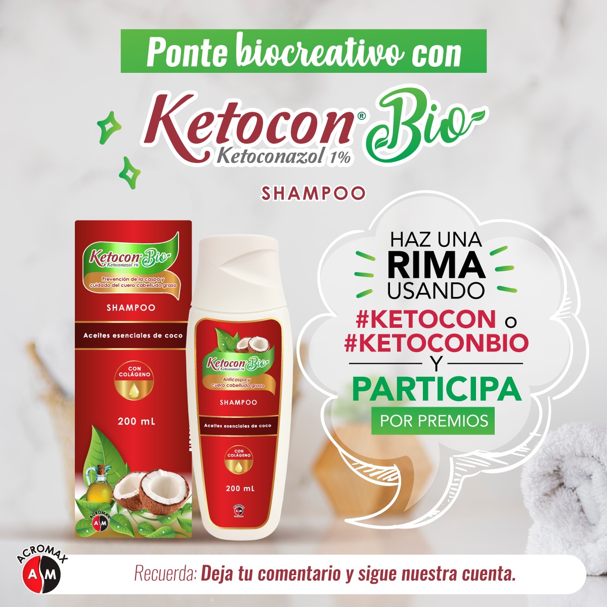 AcromaxEcuador's tweet photo. 📣SORTEO📣
¿Cómo participar?📣.
📌 Dale "Me Gusta" a este Post.
📌Menciona a dos amigos en tu comentario
📌Coméntanos tu respuesta con una rima.
📌Usa uno de estos Hashtag #Ketocon o #ketoconbio
¡Y listo! 🎉
No olvides seguir nuestra página @AcromaxEcuador
#salud #Concurso https://t.co/0Itf9TZmA1
