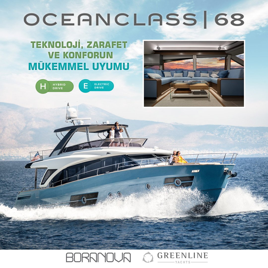 BoranovaTurkiye's tweet photo. OceanClass 68’de gözle görülenden daha fazlası var. #OC68 üstün konfor ve yüksek kalite arayan denizciler için oldukça tatmin edici! 🛥
#GreenlineYachts #GreenlineTurkey #BoranovaDenizcilik #Hybrid #Electric #HDrive #EDrive #ResponsibleBoating #OceanclassYachts #OceanClass68 https://t.co/rZF9miG9w3