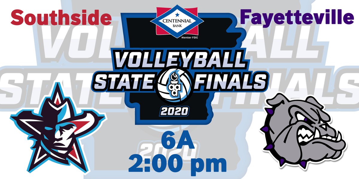 ArkActAssn's tweet photo. 🏆🚨🏐2020 @MY100BANK State Volleyball Finals!🚨🏐🏆

6A State Finals
@FSSouthside vs @FHSVolleydogs

Saturday | 2:00 pm
🎟-gofan.co/app/school/AAA
(Digital Tickets Only)

🖥 📱- @NFHSNetwork

📍-goo.gl/maps/vz6Ansrug…

Mask's Are Required

Bag Policy: https://t.co/8QVUscyPAP https://t.co/DVnUmKpwpL