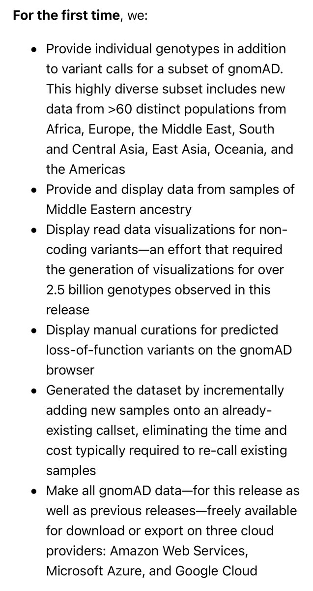 An exciting #ASHG20 update from <a href="/gnomad_project/">Genome Aggregation Database</a> - the release of v3.1, with over 3,000 new diverse genomes added, and a bunch of new features: gnomad.broadinstitute.org/blog/2020-10-g… Massive props to the team for their hard work on this release!