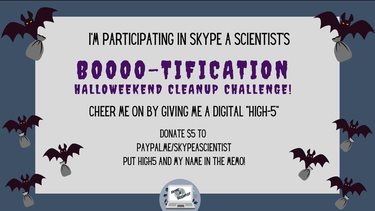 SarahMackAttack's tweet photo. Pollution is scary!
This weekend the @SkypeScientist squad is going out into our respective neighborhoods & cleaning up!
Want to join our cleanup? Tweet what you find with #Bootification & tag @skypeScientist
Prizes for...
-Most trash
-Weirdest trash
-Most Digital High 5's https://t.co/8In0h7ZDPV