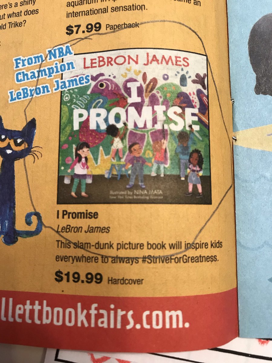 GingerooBakery's tweet photo. So proud my kiddo picked 
@KingJames book #IPromise being #JustAKidFromAkron myself! @_ksescardinals https://t.co/fnLiiPCa8d