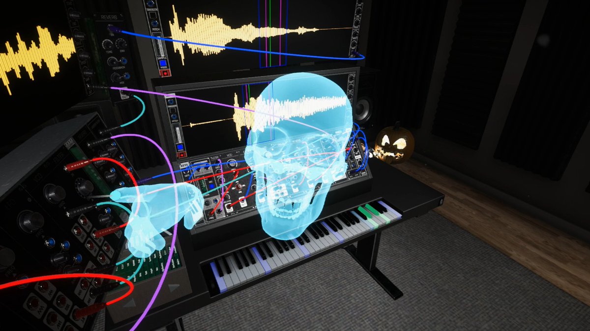 brightlightrx's tweet photo. Meet our friend Orfeo. He works exclusively with samples of human screams - stay tuned for his Halloween video 🎃💀👻
#synthspace #synthspacevr #synth #virtualreality #vr #vrsynth #steamvr #steamwishlist #modularsynth #virtualmodular #musicproduction #happyhalloween #halloween https://t.co/hMO7nuP5JO