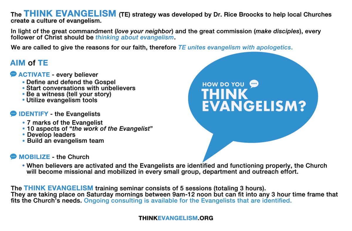Are you looking to create an evangelist or discipleship mindset in your church? Let us help you grow your church through evangelism and create retention by utilizing tools that create a discipleship focus. Contact us by visiting our website, thinkevangelism.org
