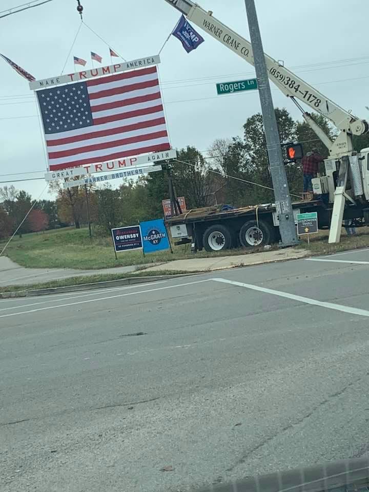 PaulJohnson30's tweet photo. Met  Patriot Alex Warner on Mall Road Florence, KY who was in I-275 Cincinnati Trump Parade. https://t.co/b7GYgLnneB