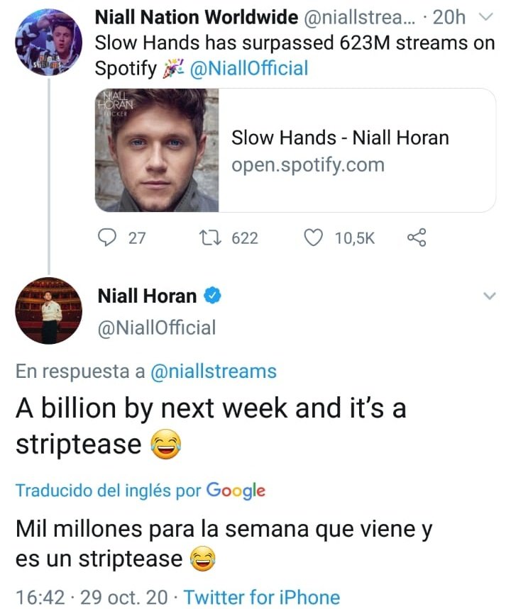 onedirainbow's tweet photo. Gentee!¡ Niall nos puso a prueba😎Que dicen, hacemos que llegue al billón para la semana que viene??🤔💕 #SlowHandsTo1Billion #streamslowhands dalee que se puede 🇦🇷❤ https://t.co/qL9h8iCFQW