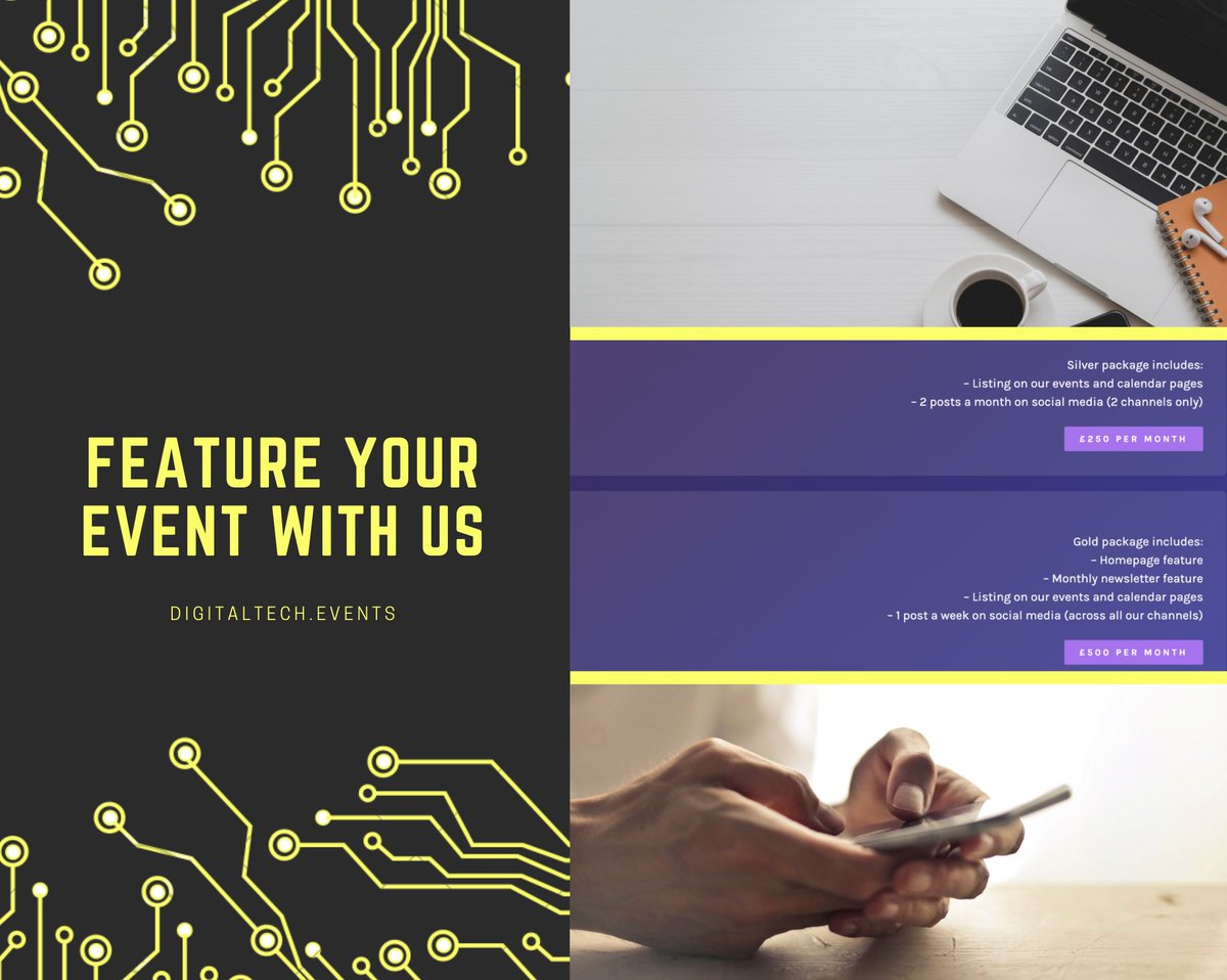 dte_tech's tweet photo. Get listed today! We help to #promote your #event using our dedicated team &amp; resources. #digitalmarketing  #tech #follow #commerce #digitalmedia #marketing #marketplace #uk #global #virtualevents #digitaltechevents #followus #followdigital #digitaltech #feature #featurewithus https://t.co/4NQ6dfoUFq