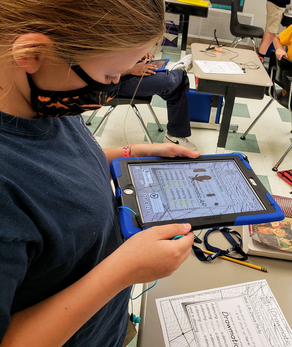edtechdeb's tweet photo. @DrawmaticAR app fun today! Teaching students about AI, AR, parts of speech, and creative writing! Tech + ELA=Fun https://t.co/U3iHsnYV37