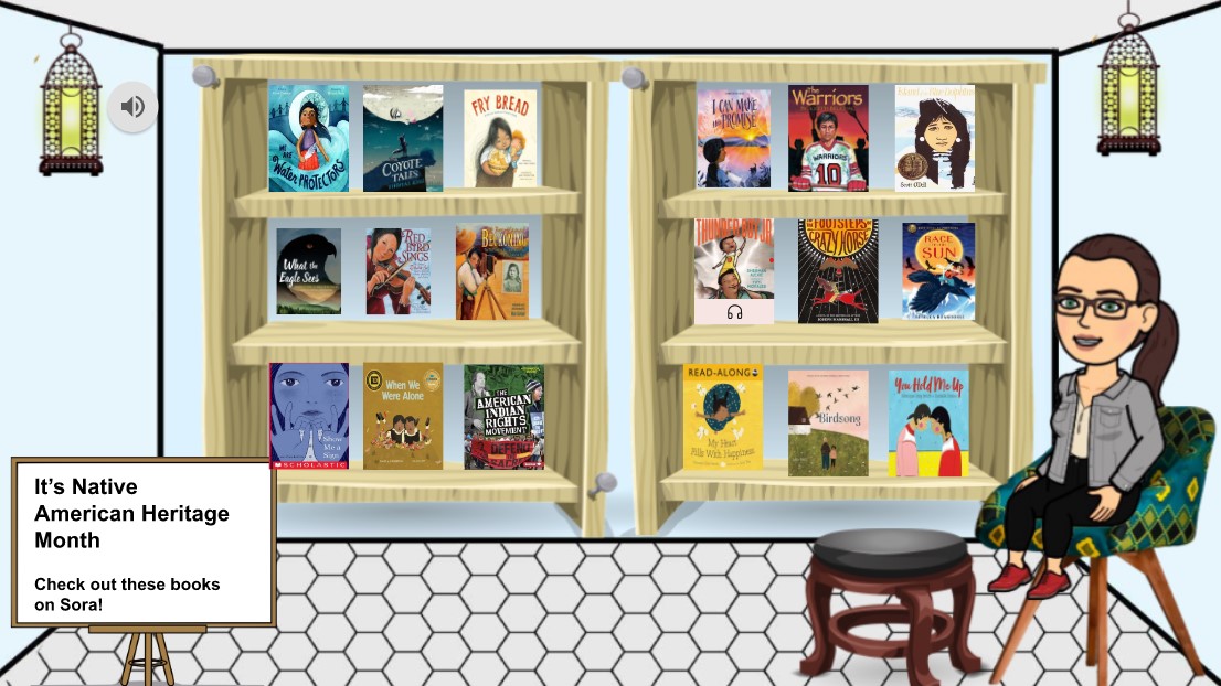 TuES is celebrating Native American Heritage Month with a Virtual Bookshelf AND Virtual Field Trip honoring Native American characters, authors, and famous cultural heroes. docs.google.com/presentation/d…
