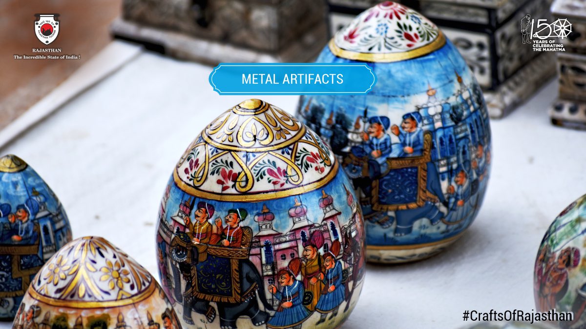 my_rajasthan's tweet photo. As a traditional craft with a contemporary look and feel, the metal artifacts of Rajasthan blend the best of both worlds. So, during your next home decor shopping trip, make sure to explore these locally made crafts and support the livelihood of our regional artisans. https://t.co/mUWOlQfoTf