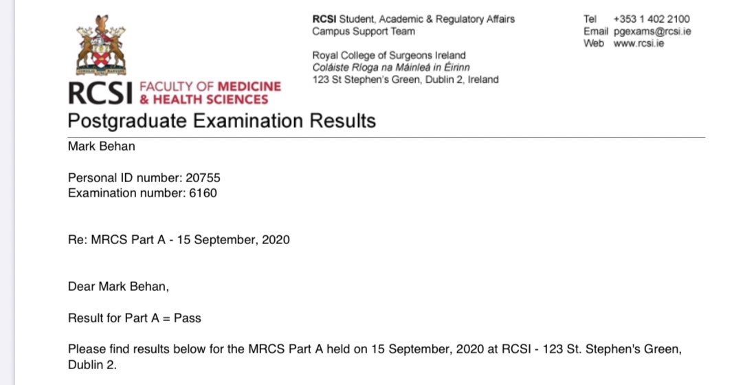 _behanmark's tweet photo. Delighted to have passed MRCS Part A. https://t.co/QiwiRzC9Wx