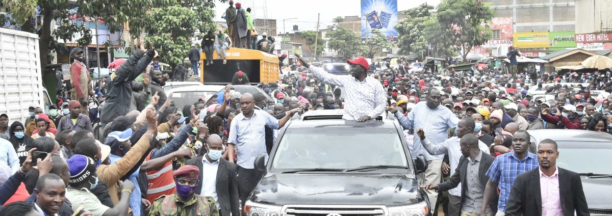 Appreciated greetings from thousands of wananchi in Nyeri Town, Nyeri County, accompanied by more than 20 MPs.