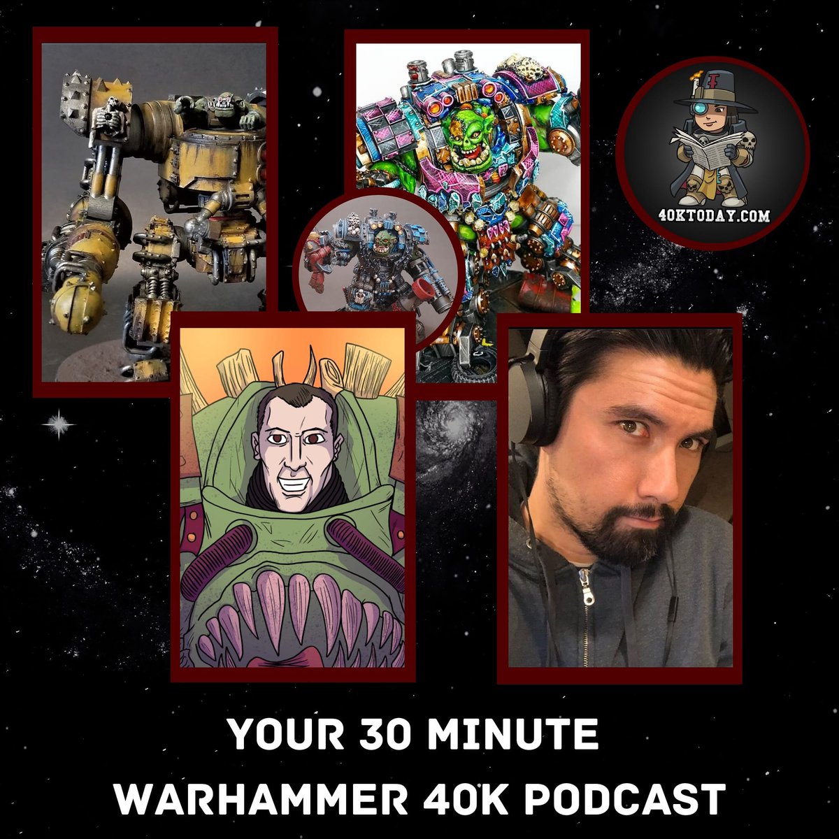 40k2day's tweet photo. On this week's episode we talk to Dave from @miniwargaming, and Liam Hackett from the Normal Blokes podcast. We also learn about Emma and Tanya's Orktober project and we get a painting tip from Kyle Reekie of Gear Guts' Mek Shop .

#podcast #warhammer40k https://t.co/tTk3Yz4KKW