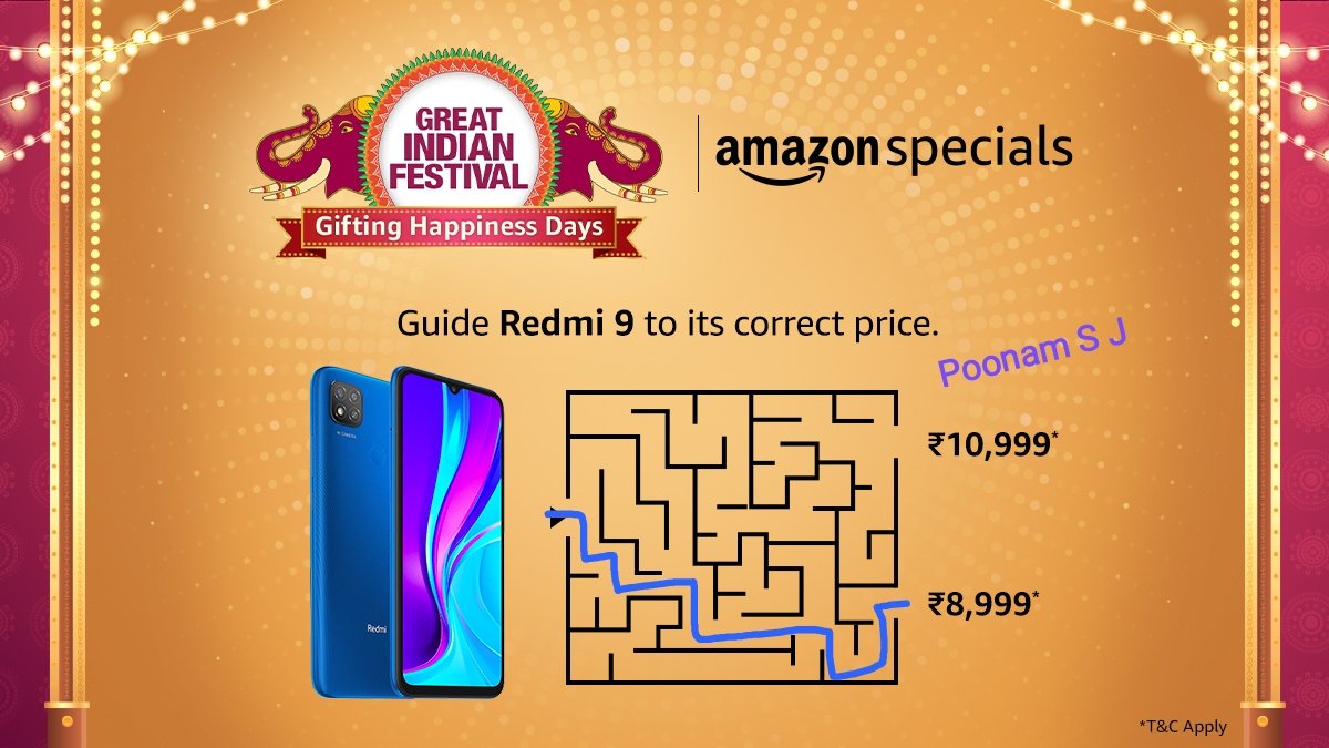 poohsdiaries's tweet photo. @amazonIN @amazonIN The correct way is ₹8,999 
#AmazonSpecialsRedmiNote9 #AmazonGreatIndianFestival 
Join @Rujulicious @thedaddaking @TarakCoolDude @nnikhil539 @MayankKadam13 https://t.co/igCSNG3bs8