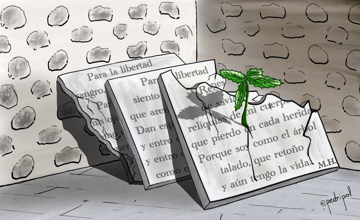 Hoy hace 110 años que nació Miguel Hernández,
y hace 8 meses que el alcalde Almeida del PP bajo órdenes de los fascistas con los que cogobierna, quitó a martillazos sus versos del memorial de La Almudena.