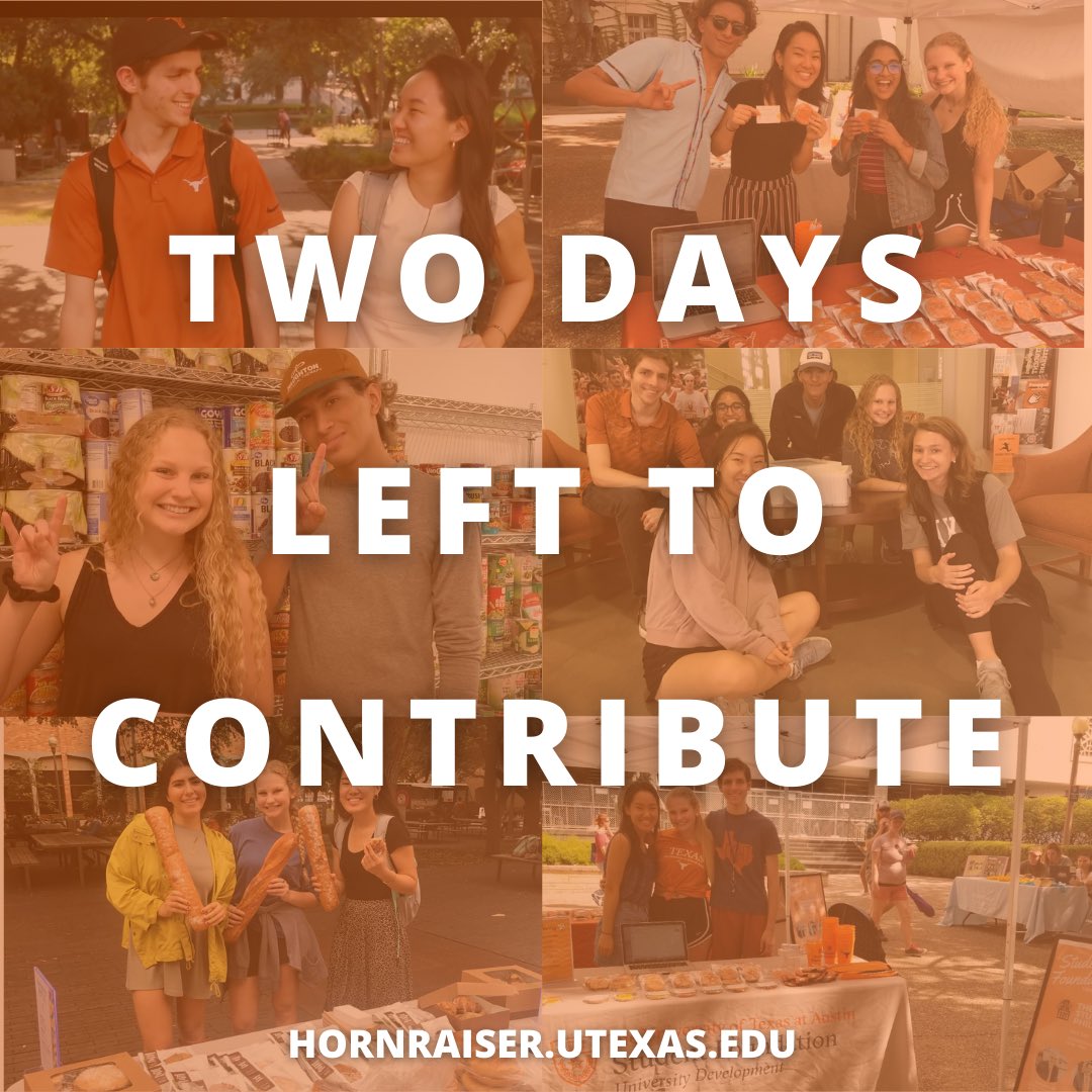 800 students have given so far out of our goal of 1,000!
Visit hornraiser.utexas.edu/contribute2020 to reach our goal before ContribUTe ends Oct 31. 🎃