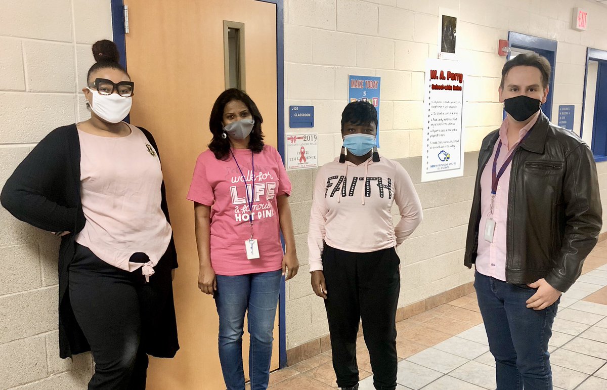 Pink Out Day! <a href="/WAPerryMS/">W.A. Perry MS Eagles</a> #RedRibbonWeek2020 #R1PinkOut