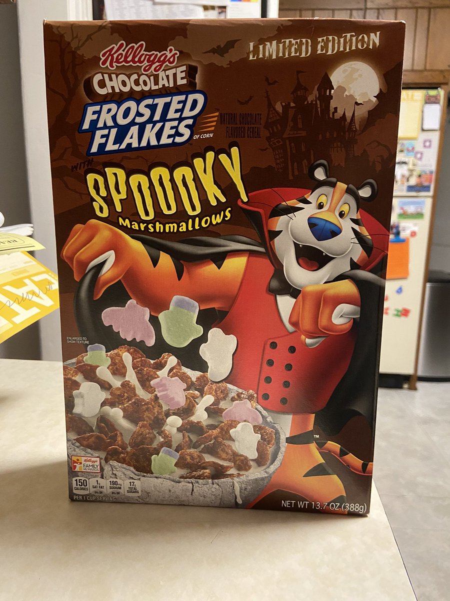 ThoseBeerSnobs's tweet photo. Friday of Halloweekend calls for sPooOoKy cereals! #spookycereal #frostedflakes #marshmallows https://t.co/pUaJTjGWYw