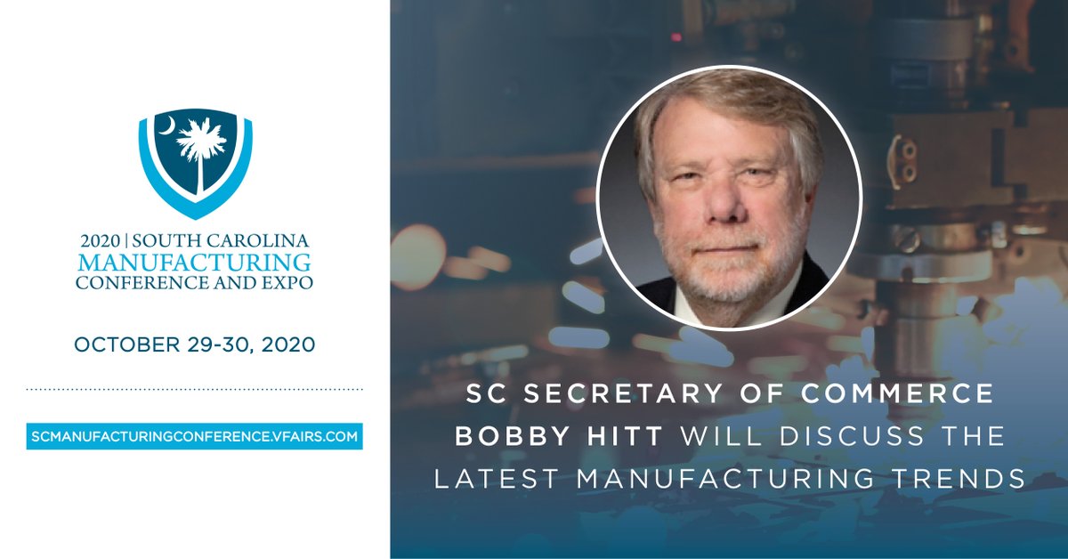 SCBIZnews's tweet photo. 11 am at the @SCMFG: SC Sec of Commerce Bobby Hitt will provide insight into the direction of mfg in SC. Dr. Tim Hardee of @SCTechSystem will discuss plans to meet training demands.
Free reg: https://t.co/CDgg5ryThk
Sponsors: @SCUpstate @AFLglobal #SCTechSystem
#scmfgconf https://t.co/8GOJej2nBJ