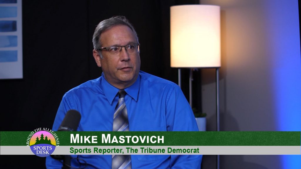 ATAtheSeries's tweet photo. Today on Sports Desk, we get to know a fellow sportswriter from the Tribune Democrat, Mike Mastovich. Don't miss Sports Desk on Around the Alleghenies today at 12:30pm on ABC 23 or tonight after your Fox 8 News at 10! https://t.co/RFkQZNBsFU