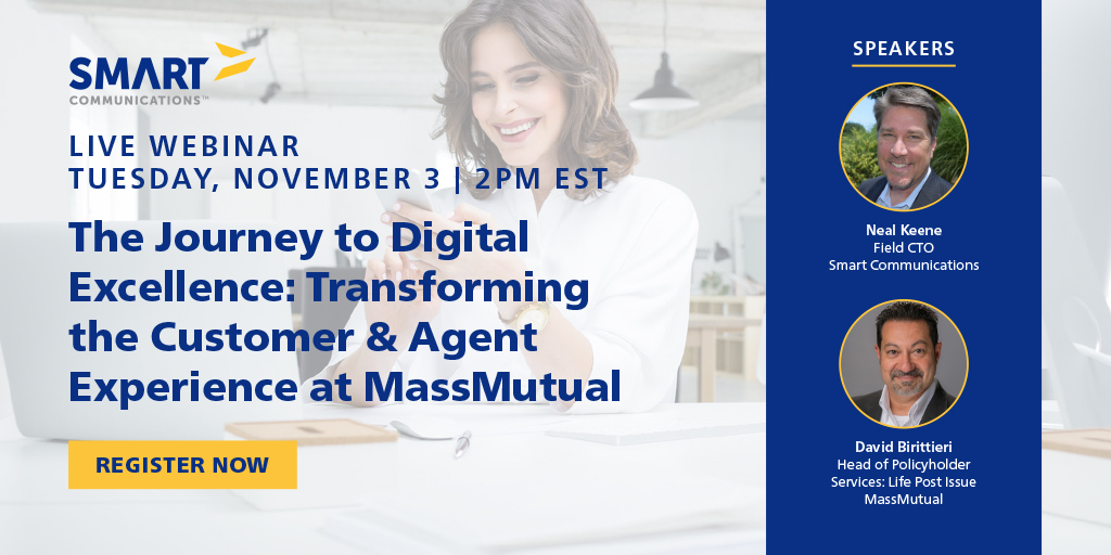 CCMInnovators's tweet photo. Join us next week to find out how companies like @massmutual are rethinking #traditionalforms, workflows and #customercommunications across acquisition, onboarding and service. Register here to save your spot! https://t.co/LGalYxDL9Z https://t.co/kLYIsAKu3J