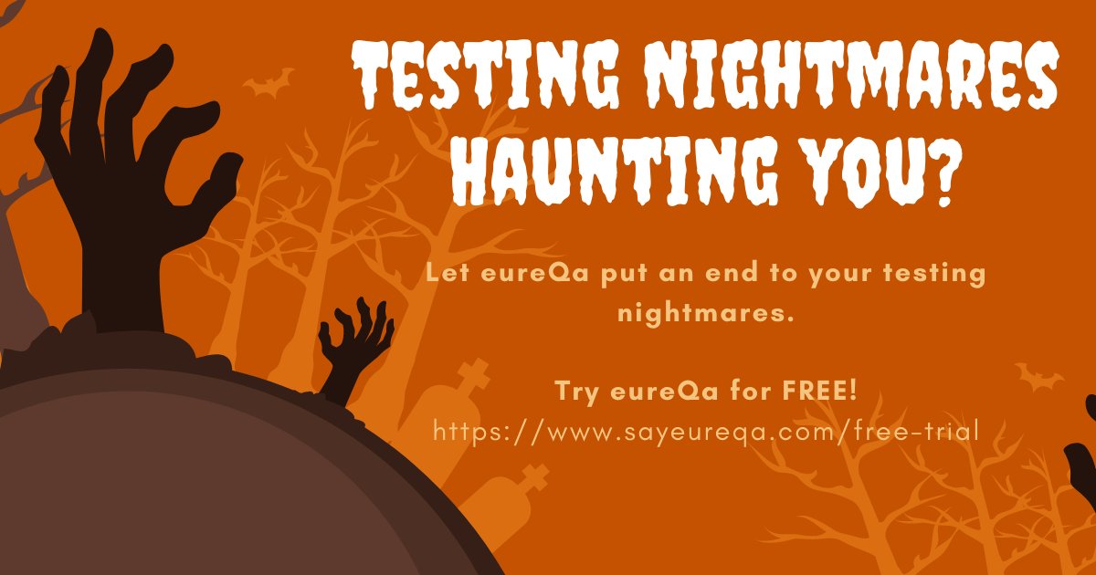 Put an end to your testing nightmares! 
Try eureQa for FREE: sayeureqa.com/free-trial 
#testautomation #aiml #cloudtesting #crossbrowsertesting  #machinelearning #performancetesting #loadtesting