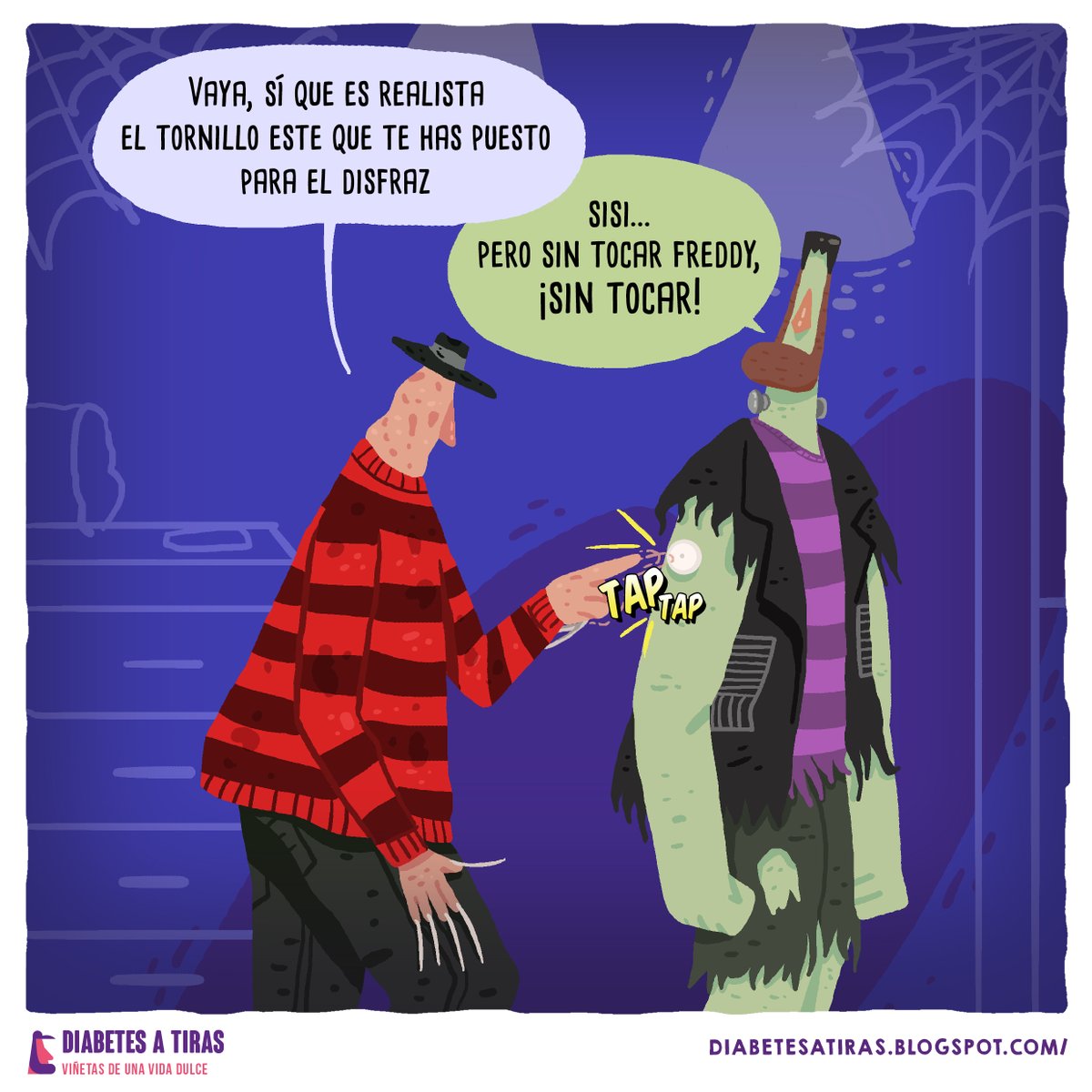 En esta tira hay terror por todas partes, como debe de ser en un especial de  Halloween. Disfraces de personajes clásicos y el clásico personaje que no  puede dejar las manitas quietas... ¡, image size:1200x1200