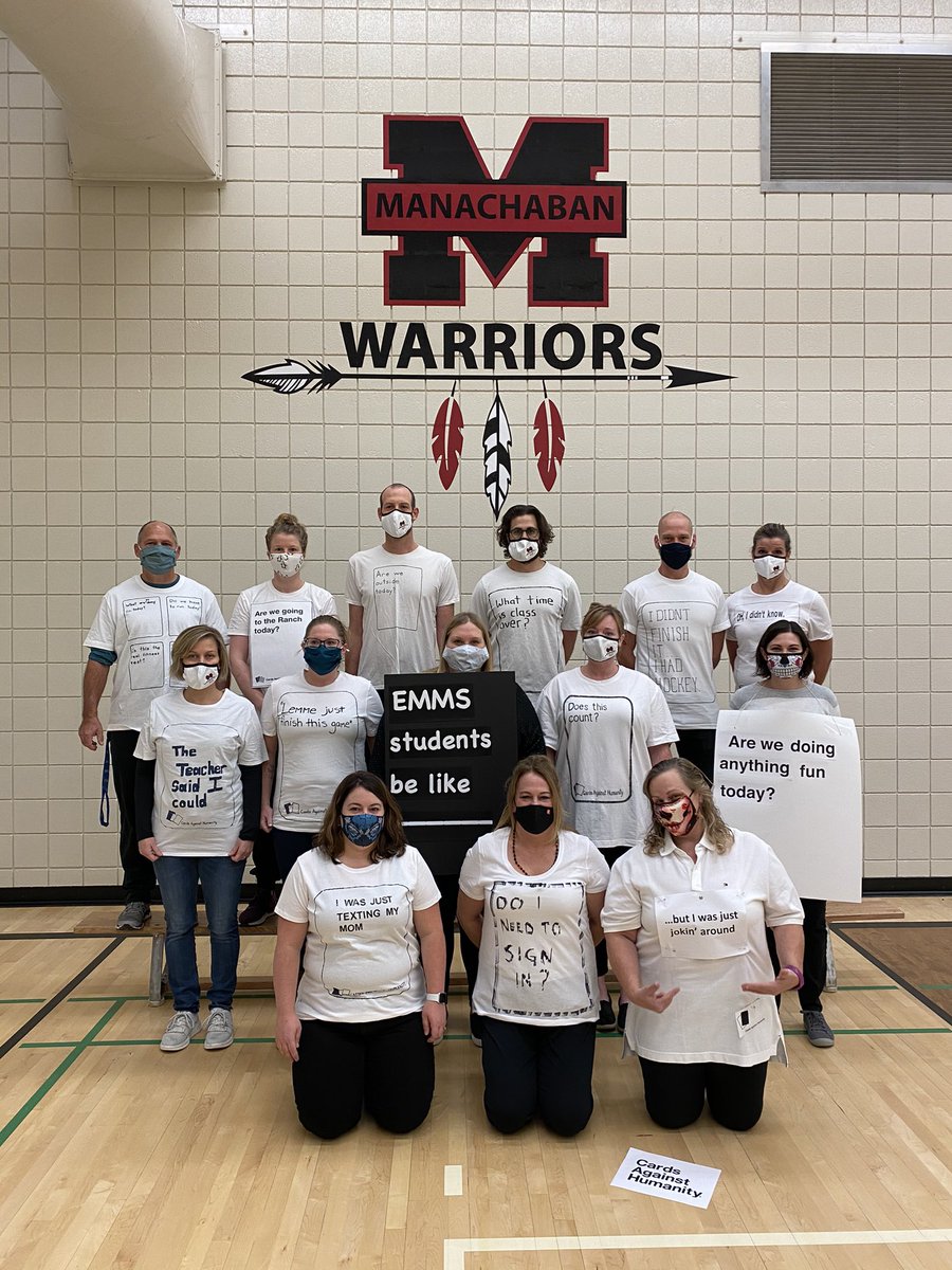 ManachabanMS's tweet photo. For Halloween this year, several of our staff members took inspiration from our students and the things they so often say... #rvsed https://t.co/Nz17Z825yz