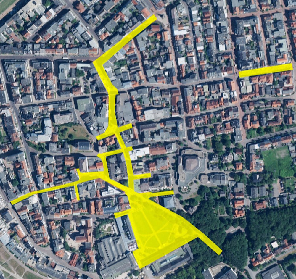 Ab sofort gilt auf #Norderney die #Maskenpflicht in hochfrequentierten Bereichen auf der Insel. Das betrifft den Innenstadtbereich, Fußgängerzone und Hafenbereich. Die Grafik zeigt den Innenstadtbereich.